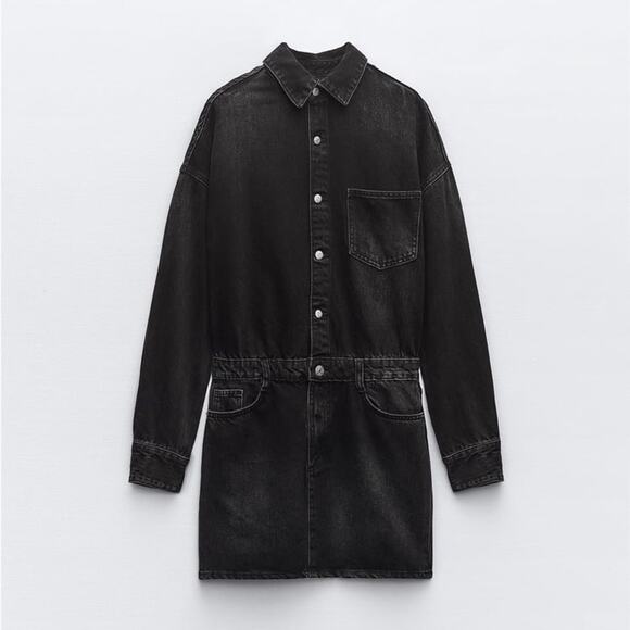 ZARA TRF DENIM SHIRTDRES - Picture 10 of 12